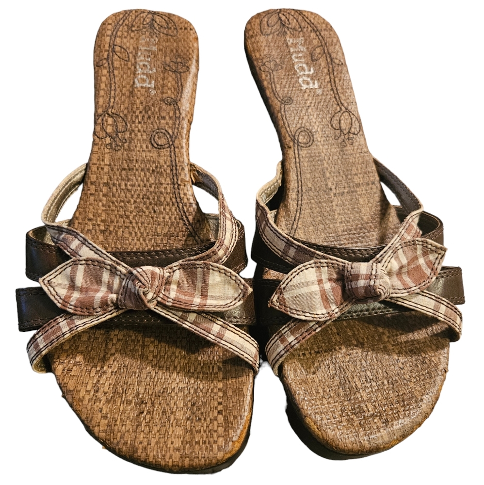 Mudd Vintage Women's Platform Brown Sandals Size 9.5